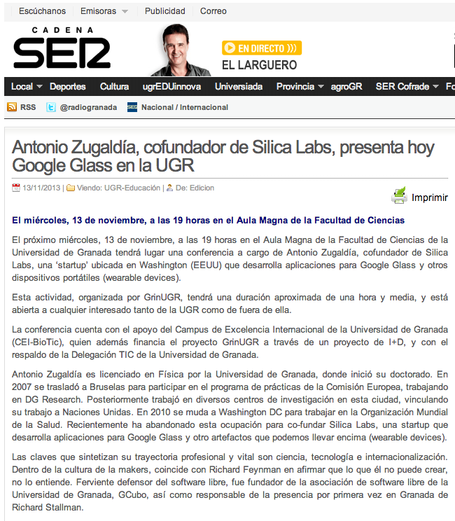 Google Glass Zugaldia